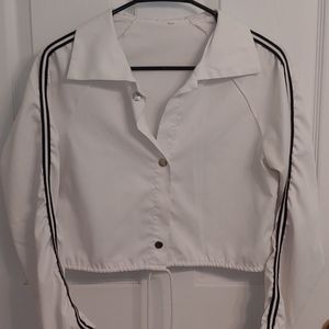 White windbreaker